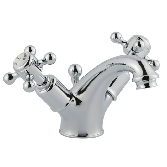 Butler & Rose Caledonia Cross Basin Mixer Tap With Pop-Up Waste
